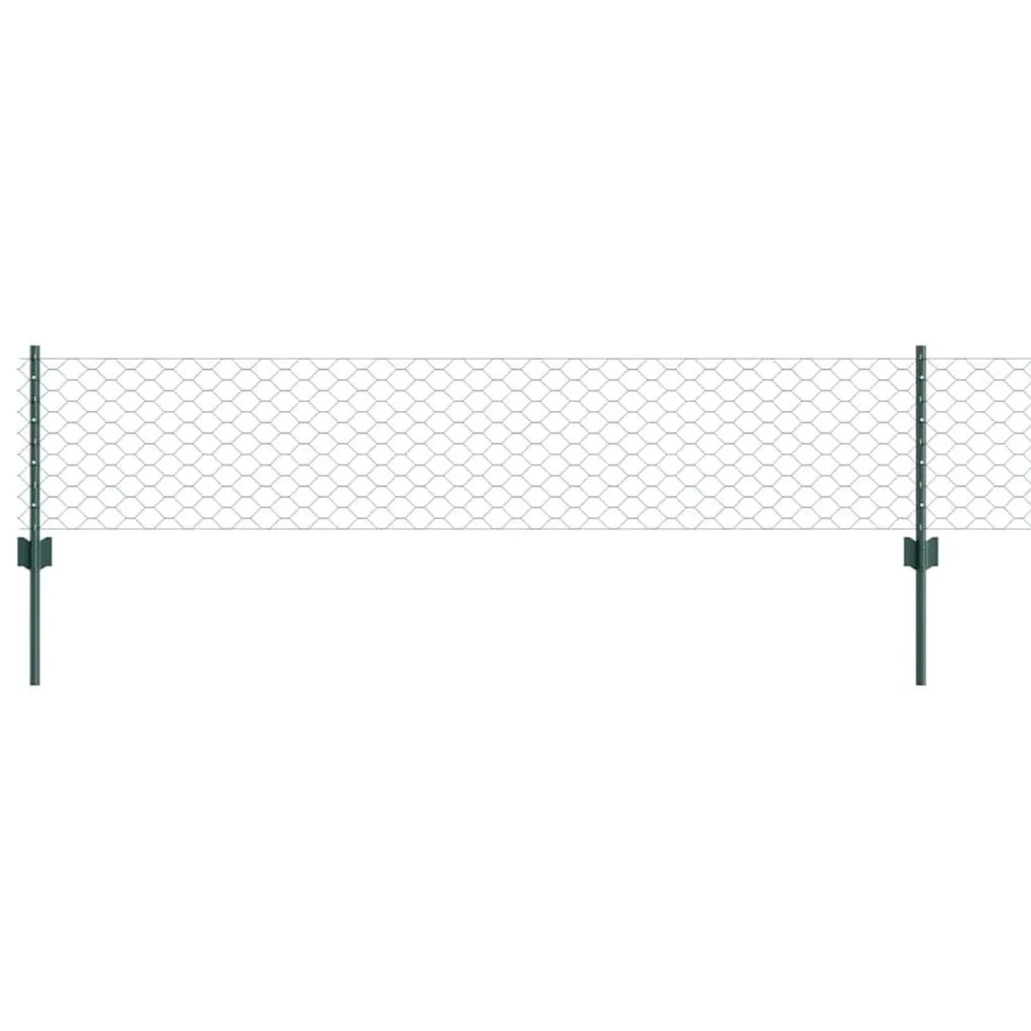 vidaXL Zaun mit Pfosten Grün 3336667