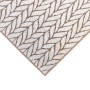 Braun-weißer Primaflor In- & Outdoorteppich mit Zopfmuster, 160x220 cm.