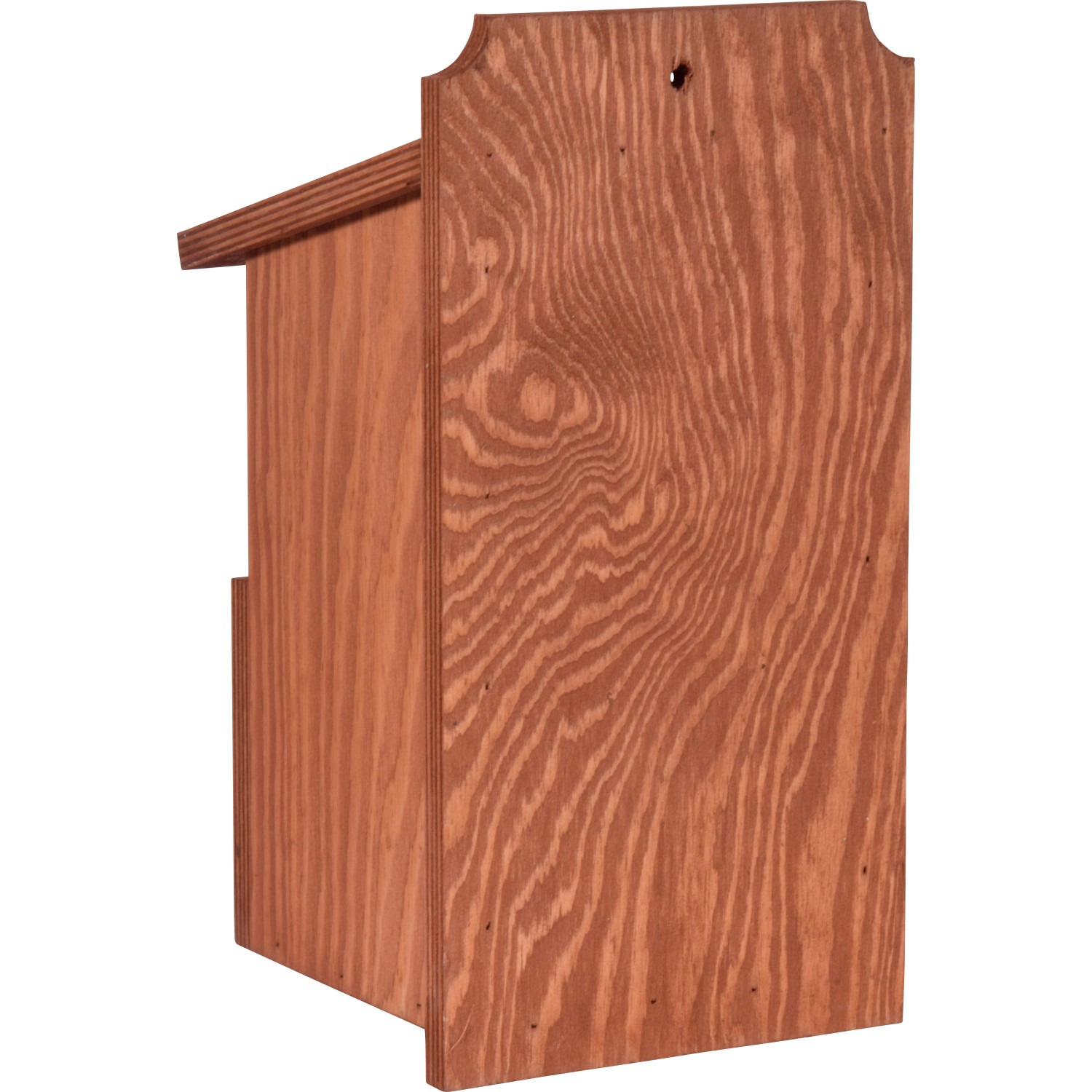 Dobar Nistkasten für Rotkehlchen, Kieferholz FSC®, 17x18x32cm, Detailansicht der Holzstruktur.