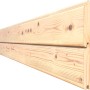 Detailaufnahme: Wandelemente aus Holz für Bertilo Gartenhaus Pentus 3, lasiert.