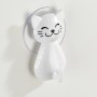 Wenko Saughaken Katze Weiß, Handtuchhalter mit Saugnapf, einfache Montage.