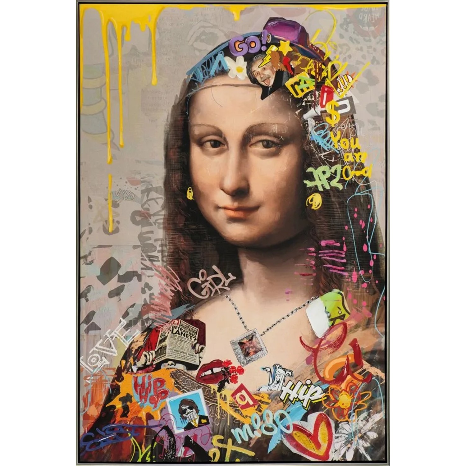 Art Universe Leinwandbild Street Art Lisa 82 x 122 cm