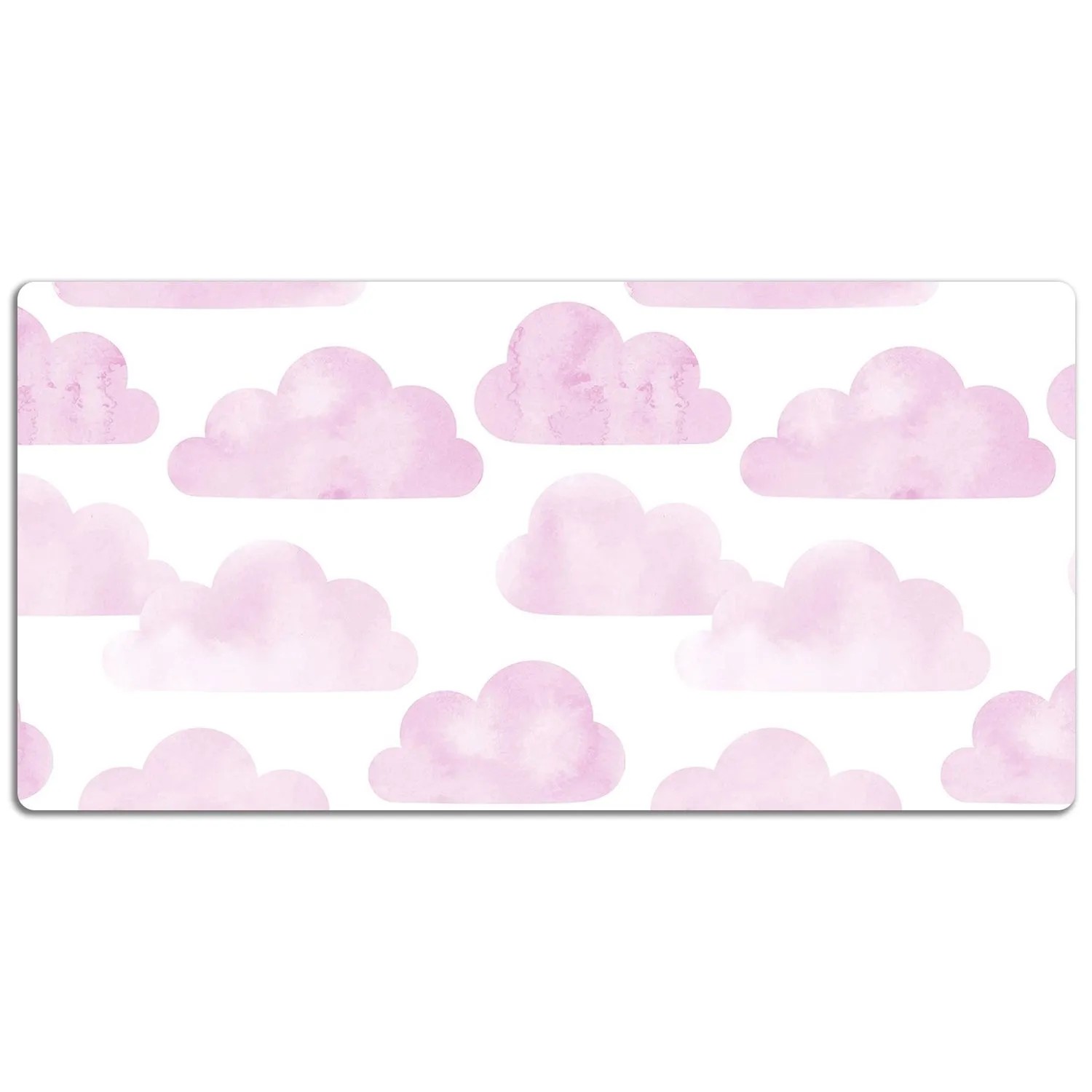 Tulup Schreibtischunterlage Rosa Wolken PVC Schreibtischmatte 100x50 cm Ros günstig online kaufen