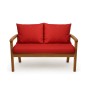 Rotes Setgarden Bankkissen-Set für 2-Sitzer Gartenbank, bestehend aus Sitz- und Rückenkissen.