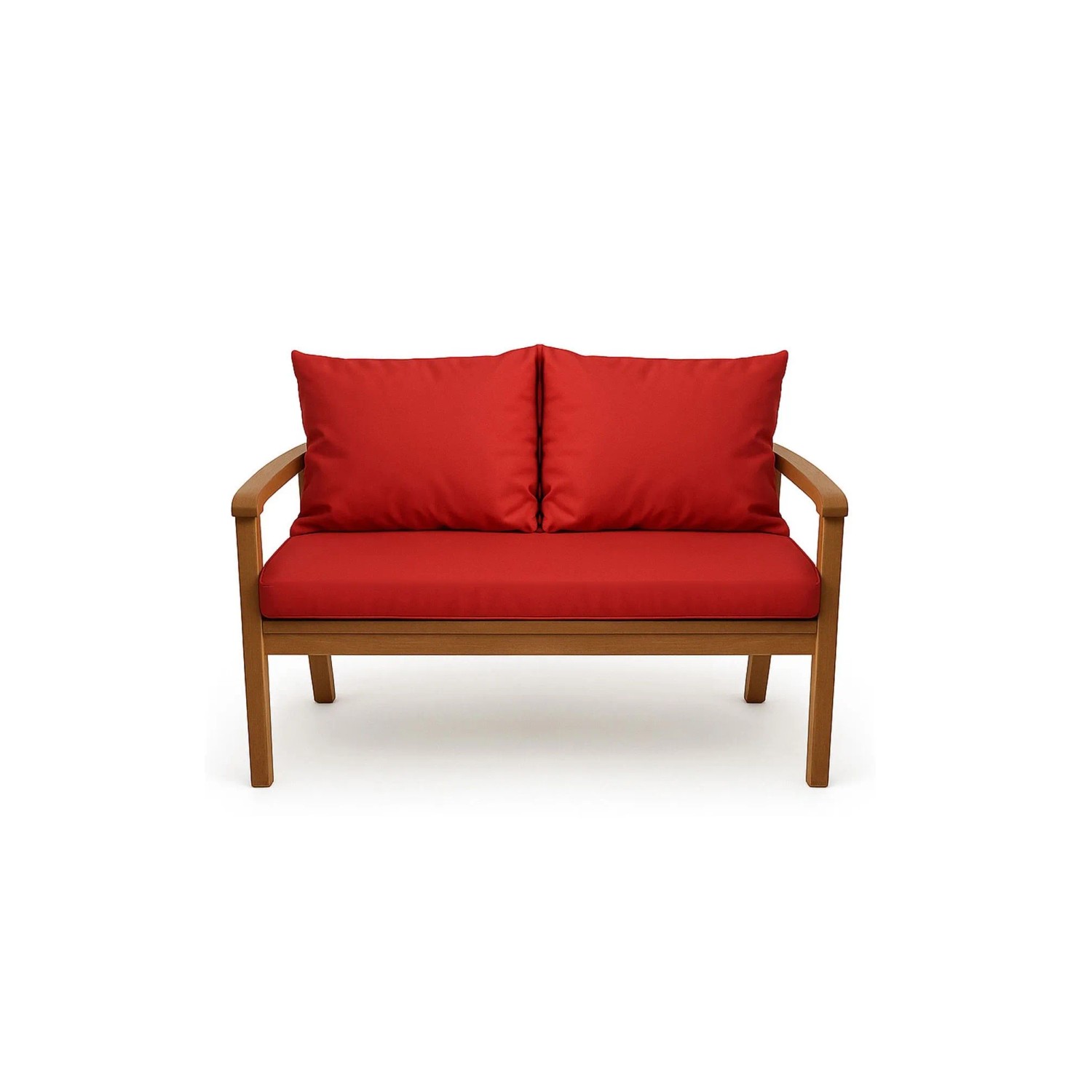 Rotes Setgarden Bankkissen-Set für 2-Sitzer Gartenbank, bestehend aus Sitz- und Rückenkissen.