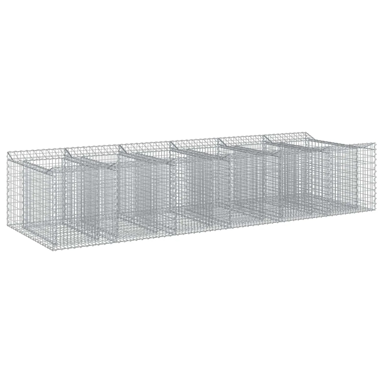 vidaXL Gabionen-Hochbeet 2 Stk Silber 3422219