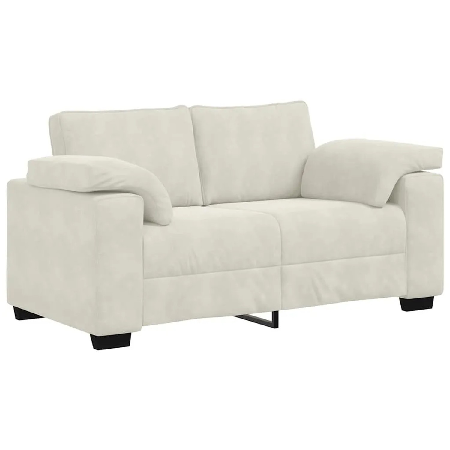 vidaXL Zweisitzer-Sofa Creme 120 cm Samt 4105265 günstig online kaufen