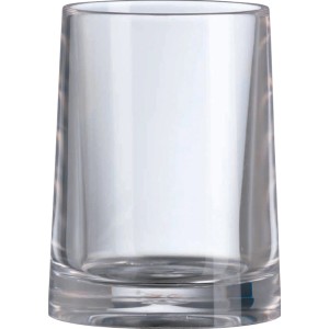 Klarer Zahnputzbecher "Kleine Wolke Pino Clear" aus Kunststoff für das Badezimmer.