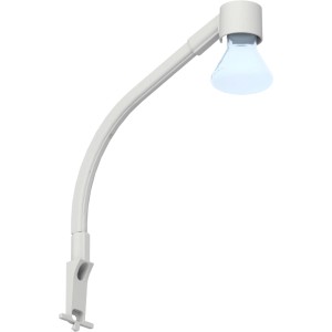 Velux Beleuchtungszusatz ZTL 014 für Tageslicht-Spot, weiße LED Lampe mit gebogenem Arm.