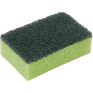 Topfschwamm, grün, mit Scheuerseite für hartnäckigen Schmutz, aus der Kategorie Tücher & Schwämme.