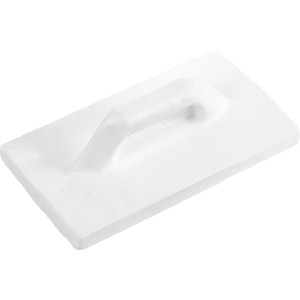 Weißes LUX Reibebrett Classic aus Styropor, 320x180mm, für Maurer- und Fliesenlegerarbeiten.