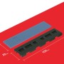 Bauheld Abstandshalter Set: Gerippte Kunststoff Unterlegplatten in Schwarz und Blau, 100x30mm, für Fenster.