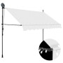 vidaXL Einziehbare Markise Handbetrieben mit LED 300 cm Creme 145873