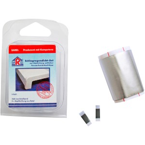 Sarei Butylband-Set für Fensterbänke: 500mm Butylband und 2 Kopfdichtungen für schlagregendichte Abschlüsse.