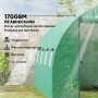 Detailansicht des Outsunny Gewächshauses mit grüner, verstärkter PE-Abdeckung und Erdanker.