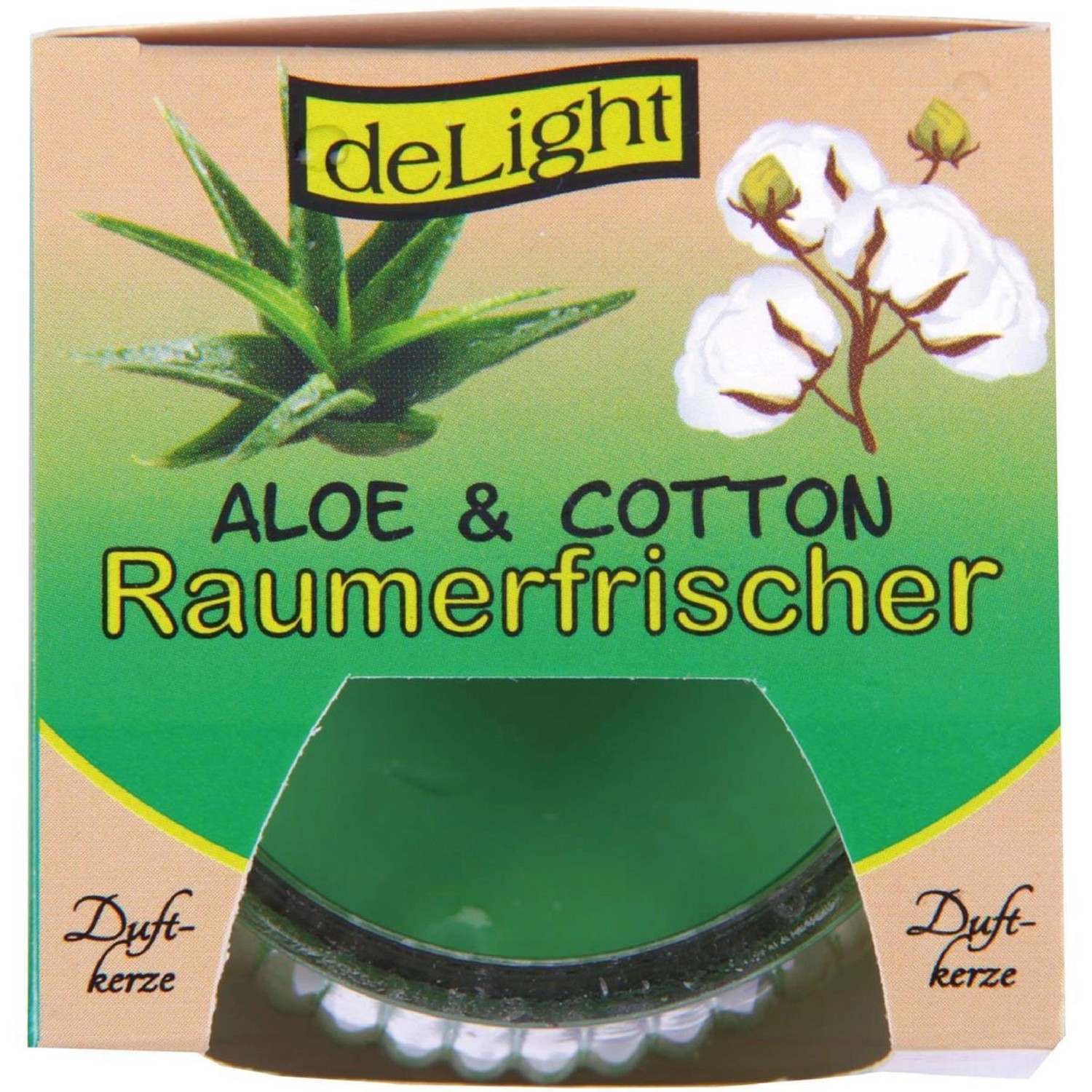HS Candle Duftkerze Aloe Cotton 6er Pack. Raumerfrischer mit Aloe Vera und Baumwoll Duft.