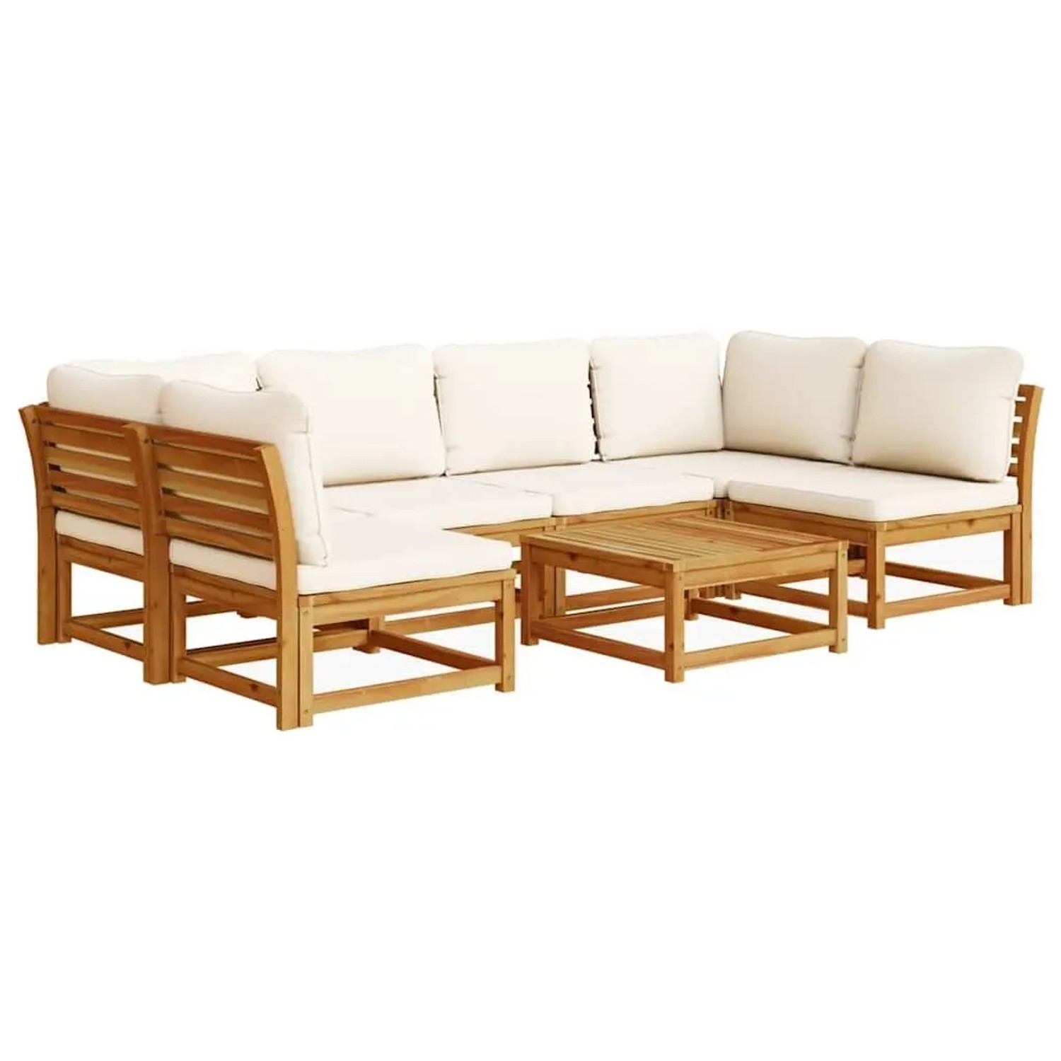 vidaXL 7-Tlg Garten-Lounge-Set mit Kissen Massivholz Akazie 3214300
