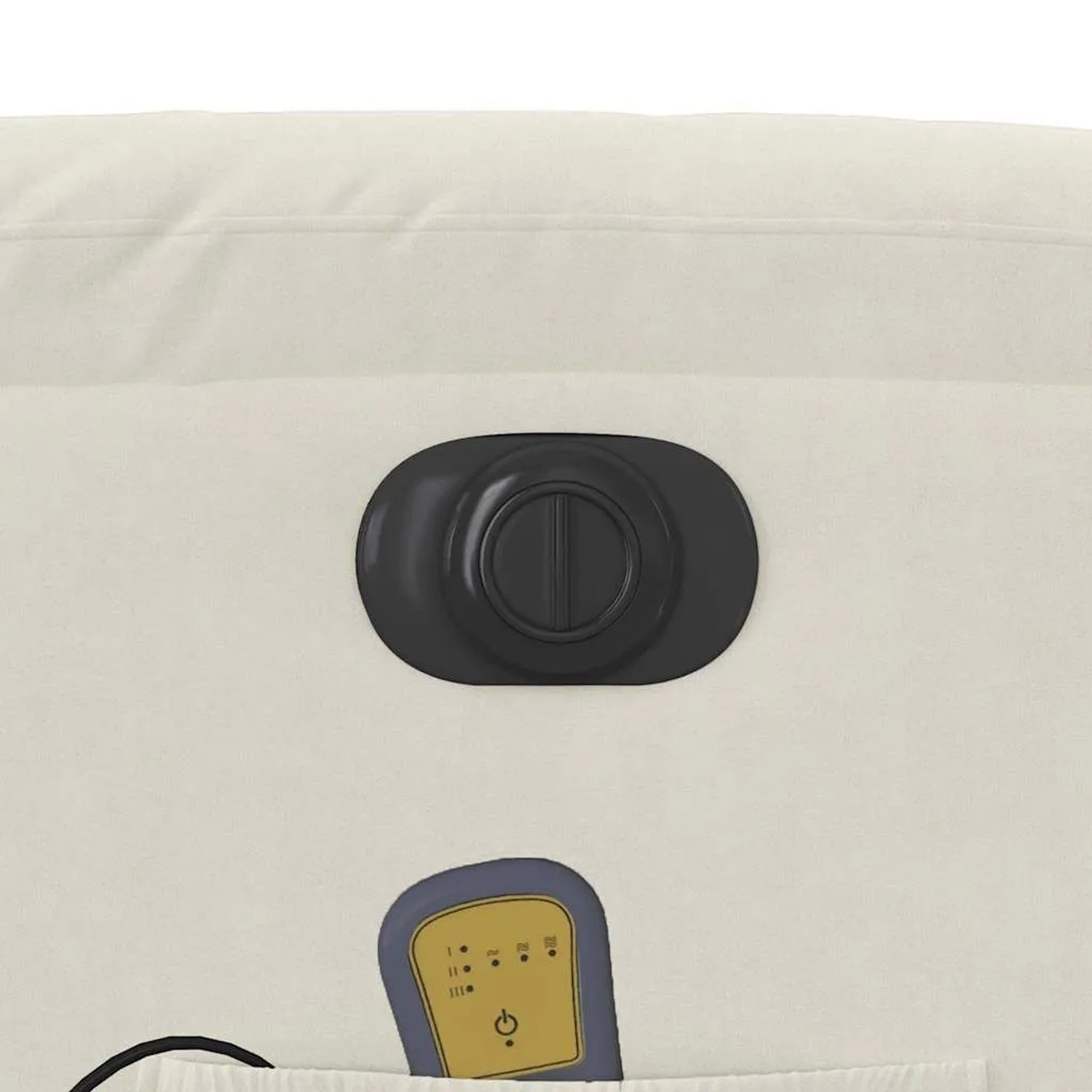 vidaXL Massagesessel Elektrisch Creme Samt 3205090_12