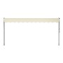 Beige Klemmmarkise Kapstadt 400x120 cm, ohne Bohren montierbar, ideal für Balkon und Terrasse.