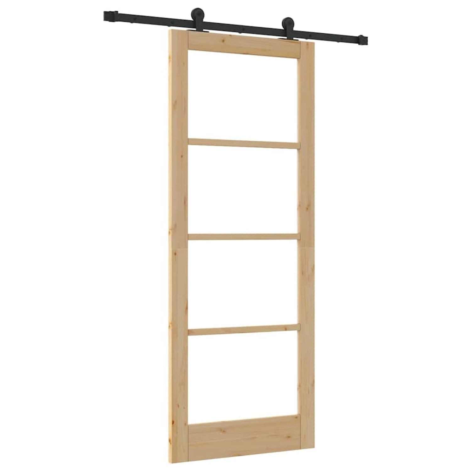 vidaXL Schiebetür ORKDAL Braun 83 x 211 cm Holz und Metall 3332111 günstig online kaufen
