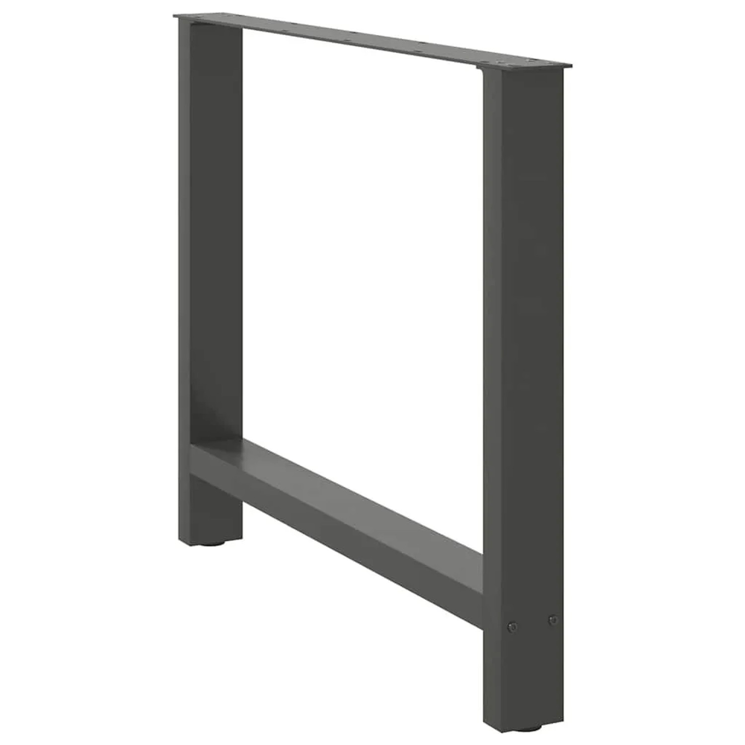 Anthrazitfarbene vidaXL Esstischbeine (2 Stk.) aus Stahl, 100x72 cm, für DIY-Tische.
