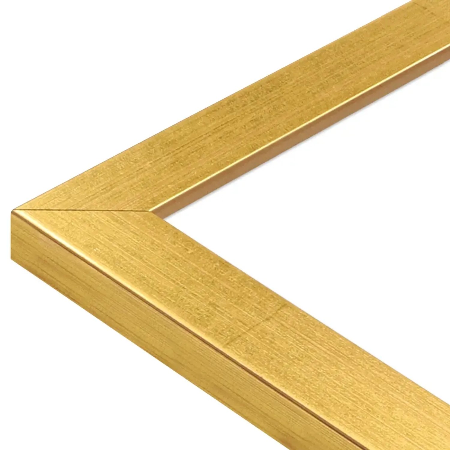 Detailansicht: Goldener Bilderrahmen aus Massivholz, Klassischer Stil, 15x21 cm.