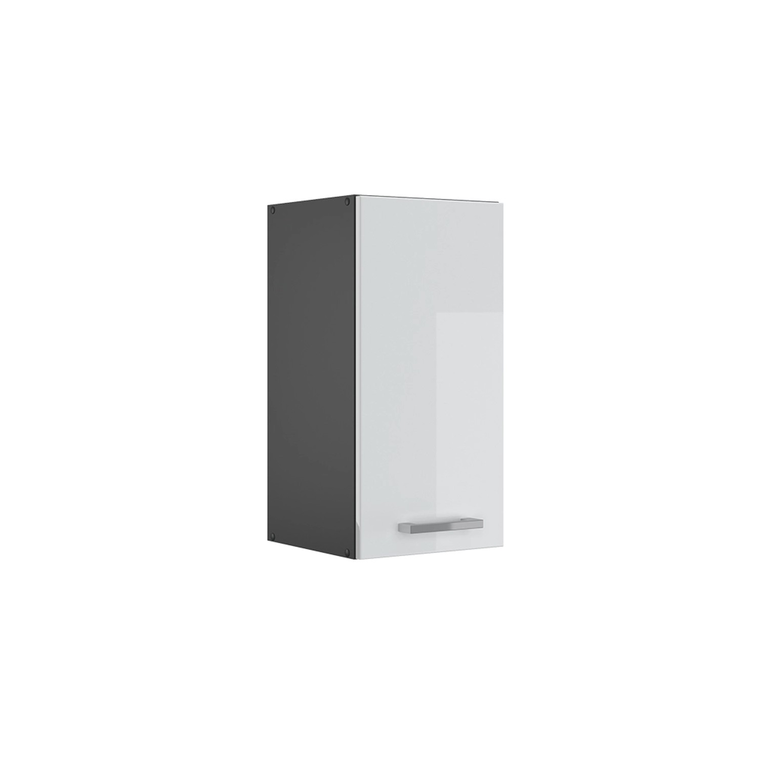 Vicco Hängeschrank R-Line Hängender Küchenschrank Weiß Hochglanz/Anthrazit 30 cm