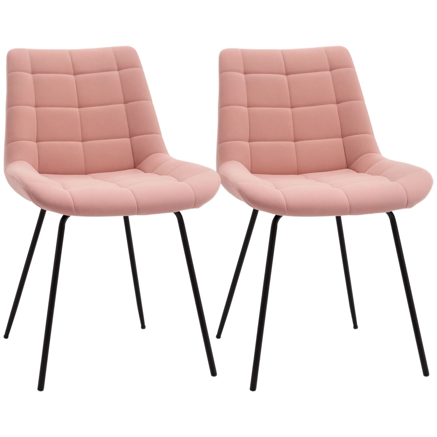 HOMCOM 2er Set Esszimmerstühle im Retro Design