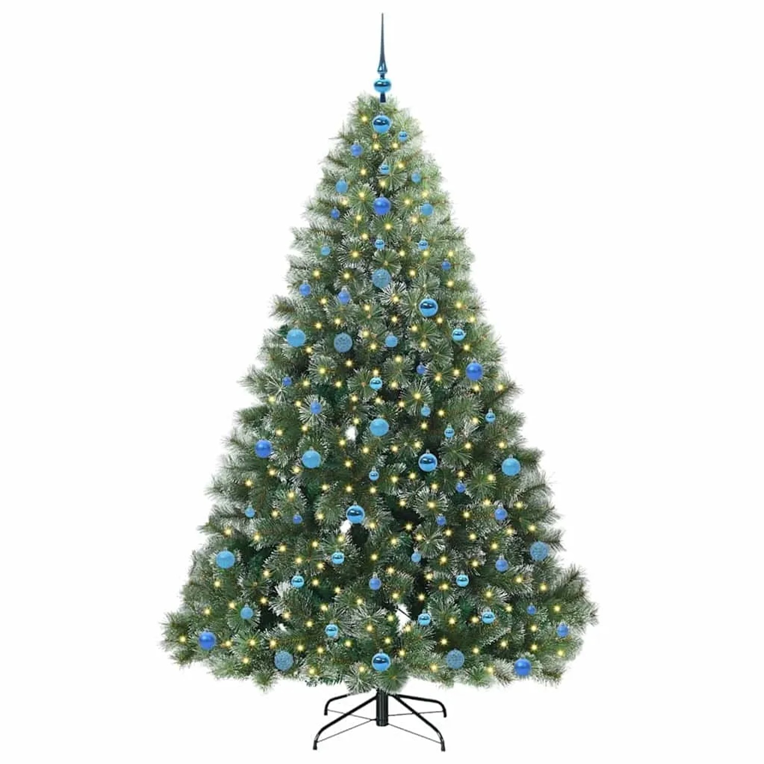 vidaXL Künstlicher Weihnachtsbaum mit 300 LEDs Grün 210 cm PE und PVC 3397868
