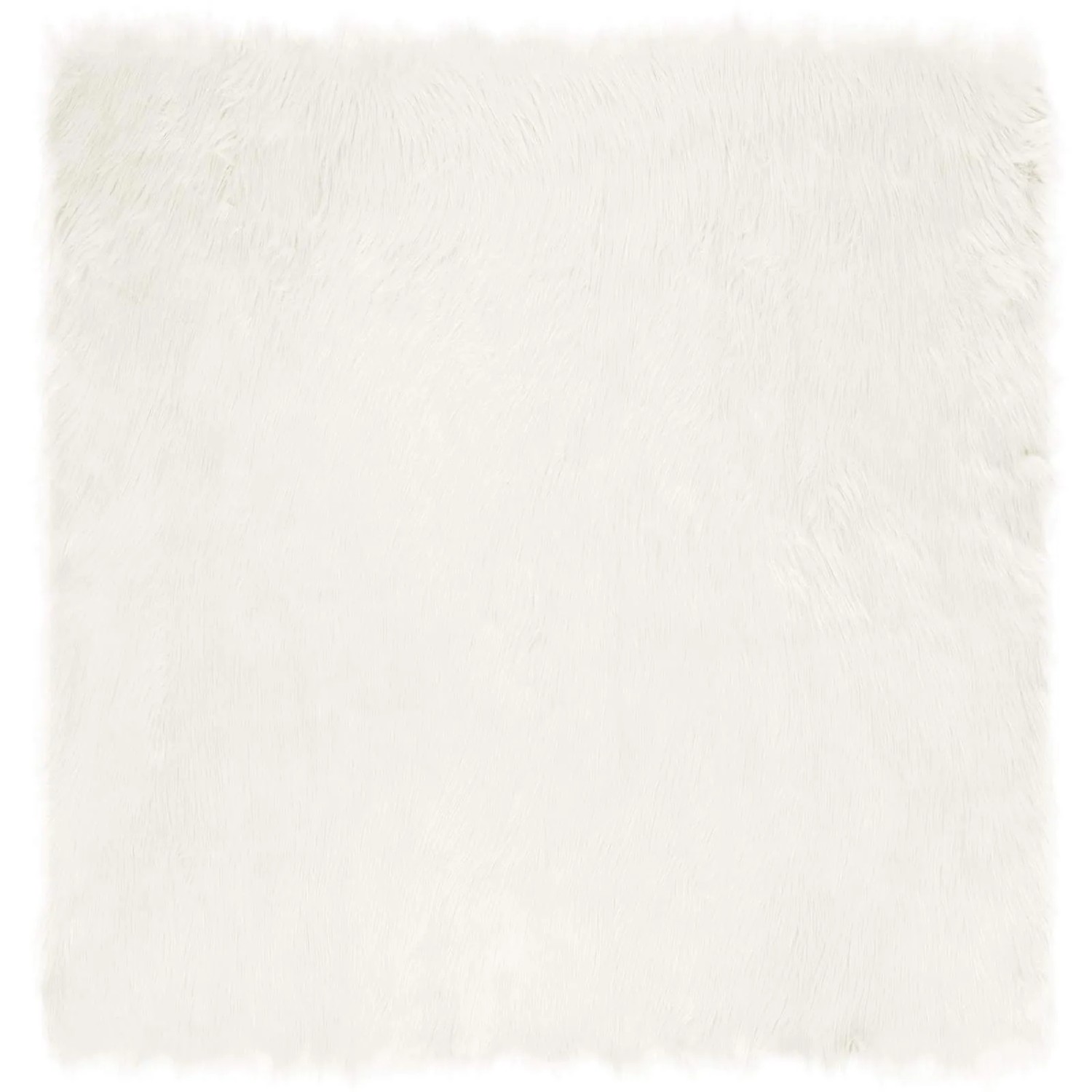 vidaXL Kunstschaffell Teppich Tafalla Weiß 120 x 120 cm Polyester 42021465 günstig online kaufen