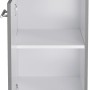 Optifit Unterschrank Mats825, 40 cm breit, in Basaltgrau mit Schublade und offener Tür.