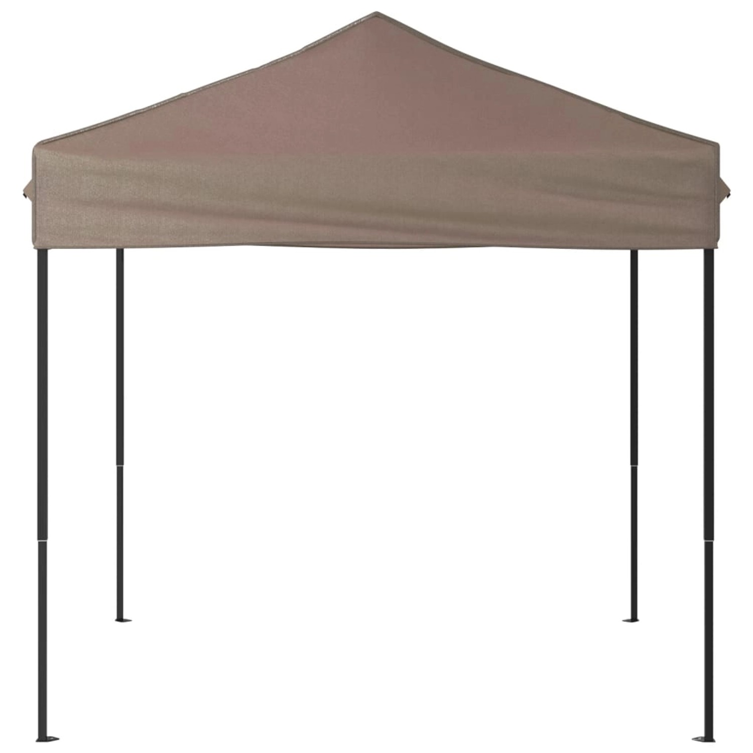 Faltbares Partyzelt in Taupe, 2x2 m, ideal für Gartenpartys und Veranstaltungen im Freien.