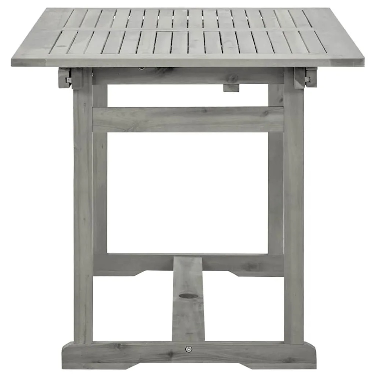 DELUKE Garten-Esstisch VEGO Grau 120-170x80x75cm Massivholz Akazie Eckig Gartentisch Holz Klappbar Outdoortisch Terrassentisch_6