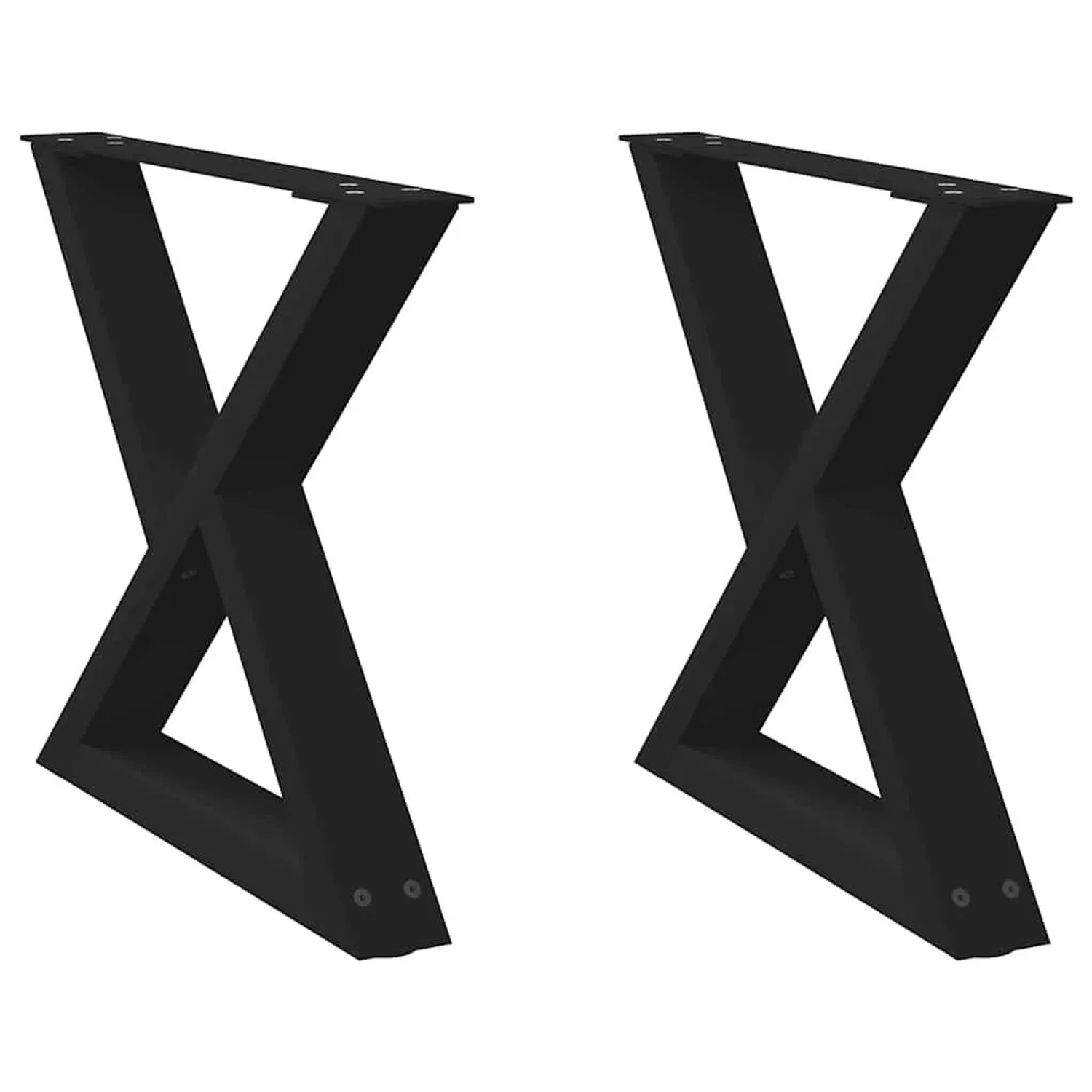 vidaXL Couchtischbeine 2 Stk Schwarz 60x42-43,3 cm Stahl 4012708 günstig online kaufen