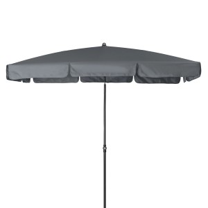 Anthrazitfarbener Doppler Balkonschirm Waterproof 118x218 cm mit Knickfunktion.
