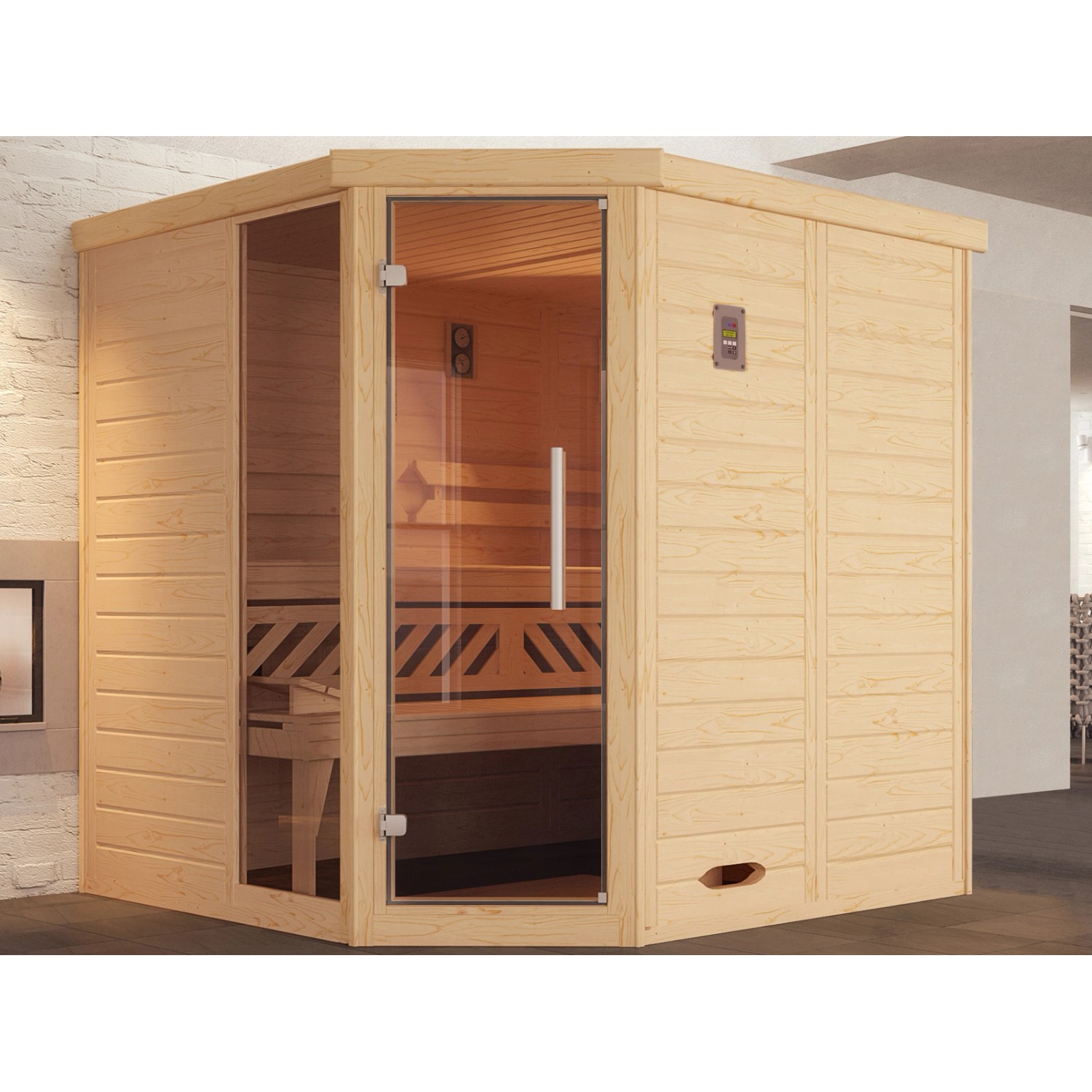 Weka Elementsauna 528 OS Set Gr. 1 mit Glastür und Fensterelement günstig online kaufen