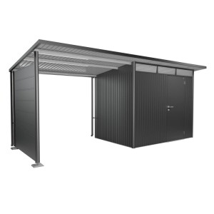 Biohort Seitendach für AvantGarde Gerätehaus A2/A6, Gr. L, Dunkelgrau-Metallic.