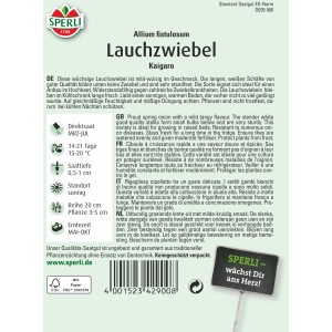Sperli Lauchzwiebel Kaigaro Samenpackung, ideal für Beet und Kübel.