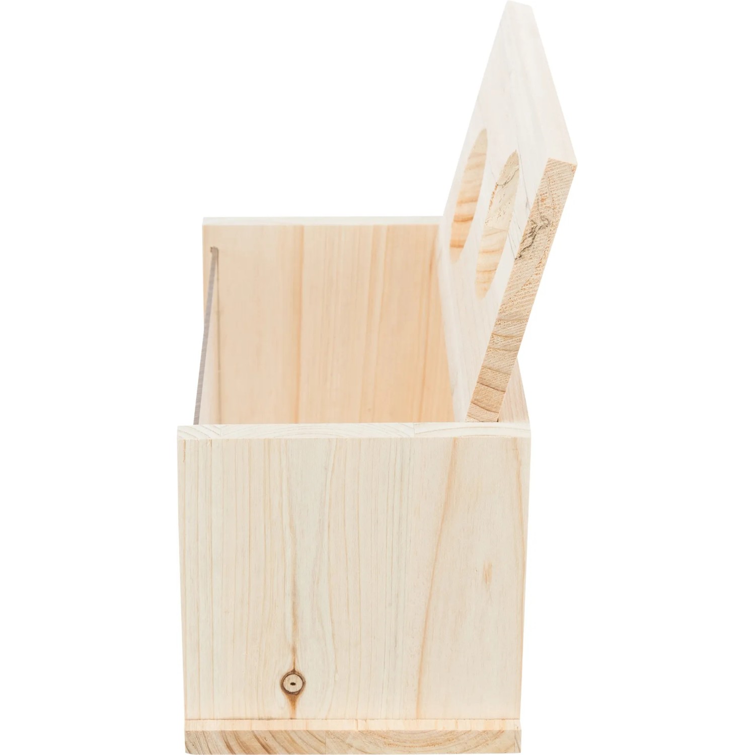 Trixie Sandbad für Mäuse und Hamster aus Holz, mit aufklappbarem Deckel. Käfigzubehör für Nager.