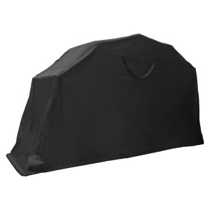 Schwarzes Monstershop Motorrad Garagenzelt XXL aus wasserdichtem Oxford-Gewebe.