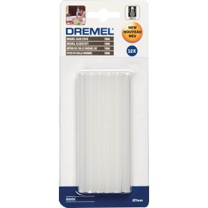 Dremel Klebestifte GG02, 7mm, für niedrige Temperatur, 12 Stück im Set.