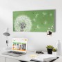 Banjado Magnettafel 78x37cm mit Pusteblumen Motiv, silberne Magnetwand für Notizen und Fotos.