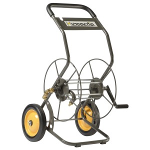 Haemmerlin Metall-Schlauchwagen mit Vollgummirädern für bis zu 55 m Gartenschlauch.