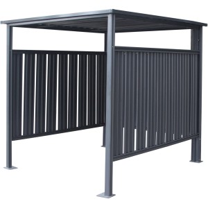 Westmann Fahrradunterstand Anthrazit: Stahlkonstruktion für Fahrräder & mehr. Wetterfester Unterstand für den Außenbereich.