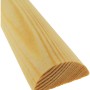 Halbrundstab aus Kiefernholz, 20x10 mm, 2400 mm Länge. Leiste für kreative Raumgestaltung.