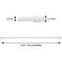 Bestlivings Klemmstange, weiß, 80-120cm, ausziehbar. Ideal für Gardinen & Fensterdekoration.