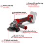 Einhell Akku-Winkelschleifer TP-AG 18/125: Kompakter Trennschleifer in Rot/Schwarz mit Akku. Ideal zum Schleifen.