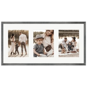 WANDStyle Galerierahmen für 3 Fotos (15x20 cm) in Metall-Optik. Bilderrahmen für die Wand.