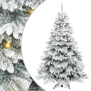 vidaXL künstlicher Weihnachtsbaum, 240 cm, mit LEDs und Kugeln