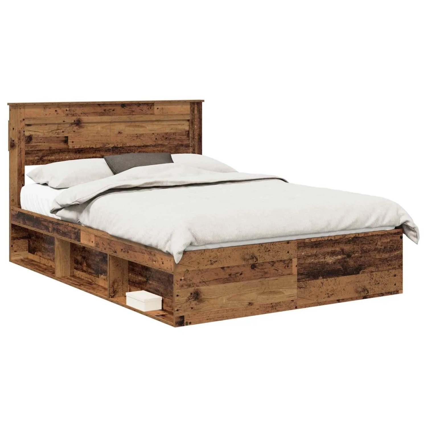 vidaXL Bettrahmen Altholz 150 x 200 cm Massives Kiefernholz 3409749